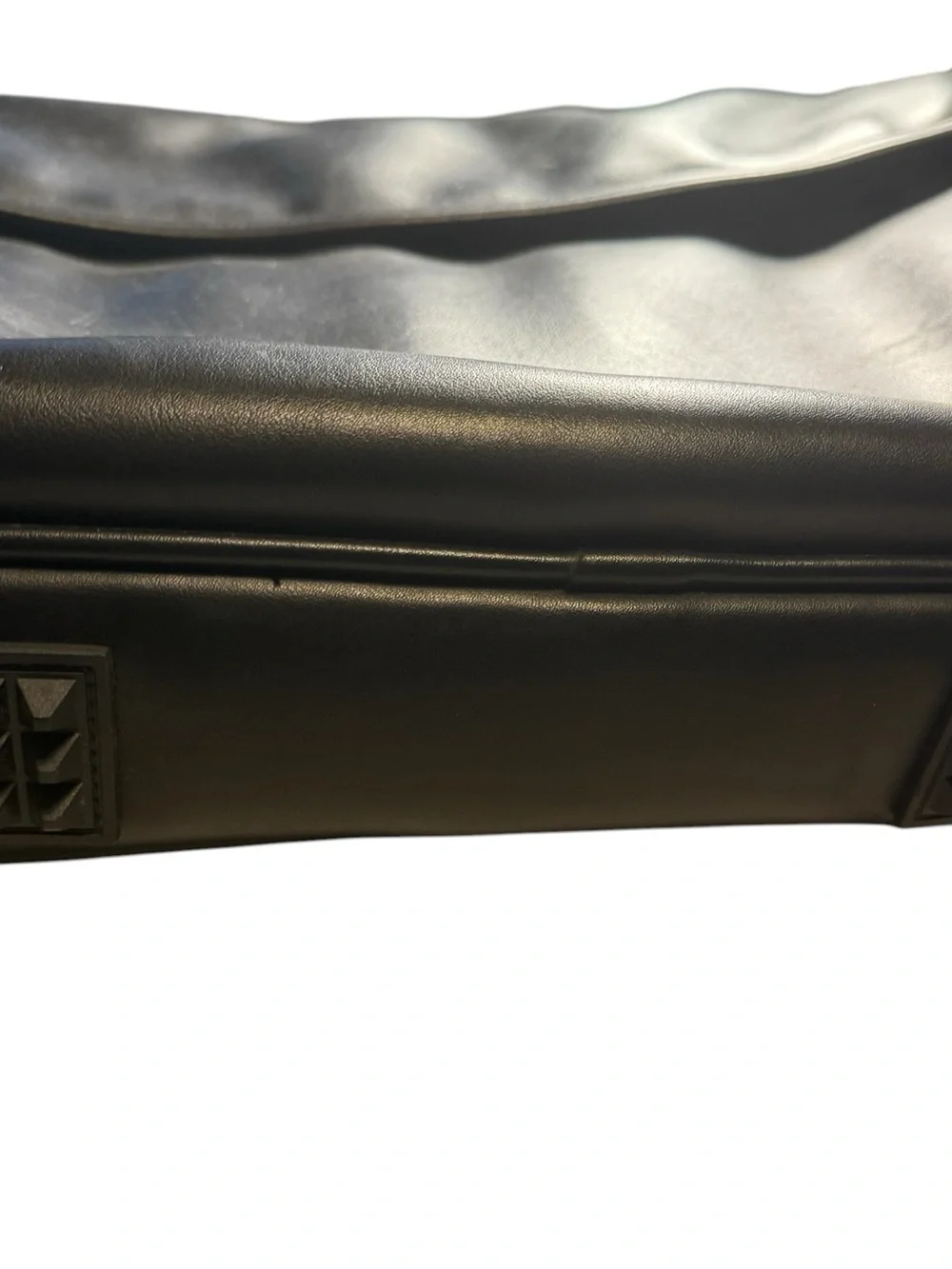 Vintage IBM Black Faux Leather Laptop bag Briefcase Geek Nerd Think Pad